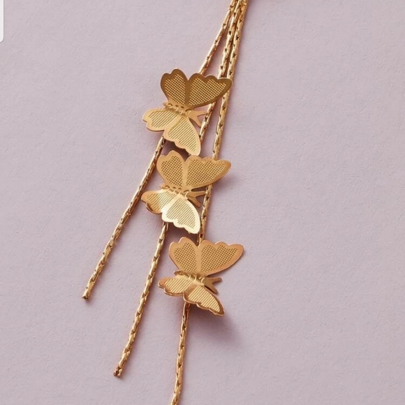 *Ellie* Dangling Butterfly Earrings - Picture 4 of 5